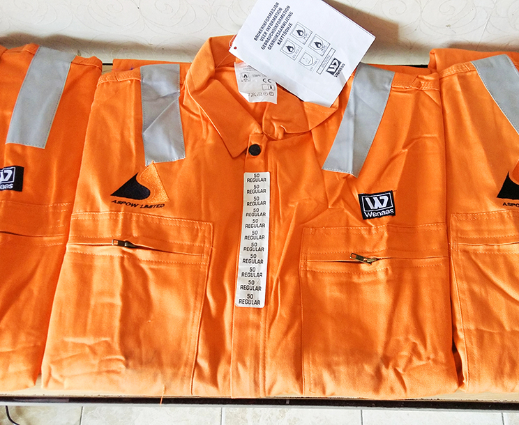 Branded coverall - front view