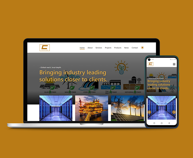 mobile-friendly and adaptive website design for Collective Power Limited