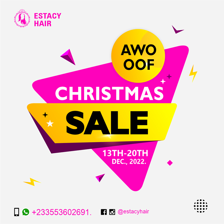 Christmas awoof sales flyer design for Estacy Hair