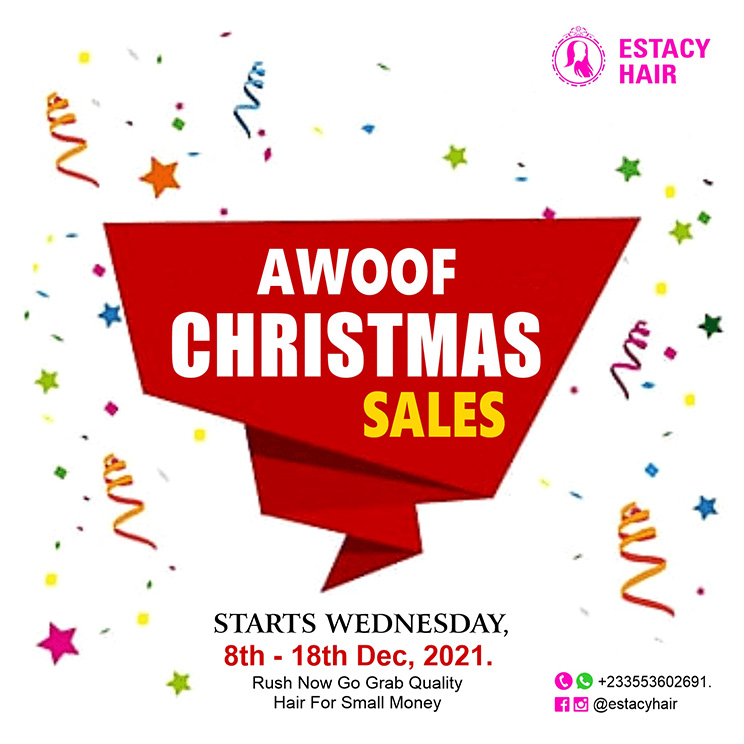 Christmass awoof sales flyer design for Estacy Hair