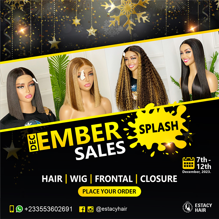 December sales splash flyer design for Estacy Hair