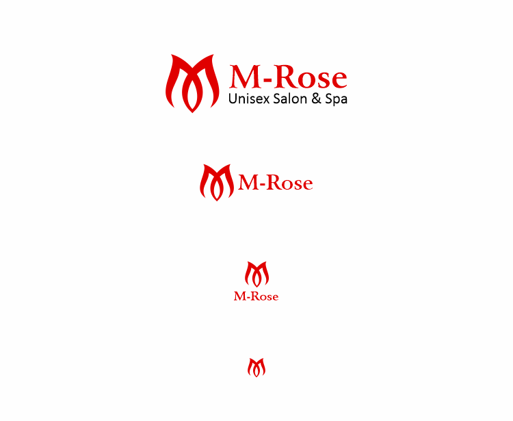 Responsiveness of the M-Rose Salon brand identity