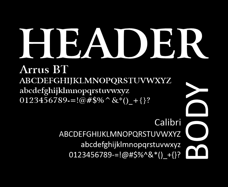 Typeface of the new brand identity